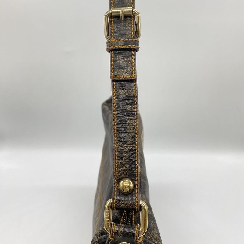 Fendi 2241-8bt118 Shoulder Bag Zucca Zucchino PVC Beige Brown Ladies Men