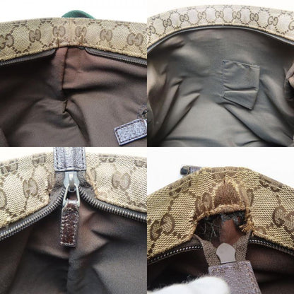 Gucci Shoulder Bag 189751 Shree Line GG Canvas Beige Silver Hardware Crossbody