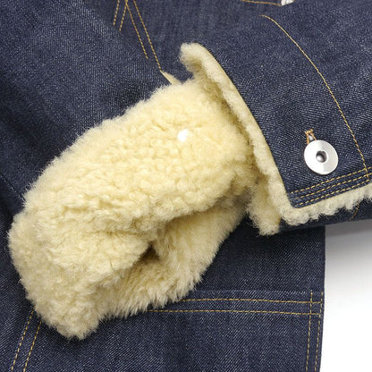 Bottega Veneta Denim Boa Jacket 707946 Size 44