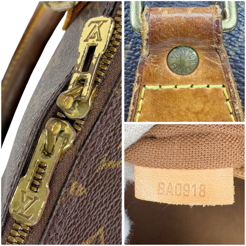 Louis Vuitton Alma PM Monogram Leather Handbag Brown Mini Tote Bag