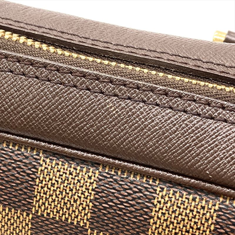 Louis Vuitton Brera Handbag Damier Ebène N51150 Brown Gold Hardware Vi0015 Women