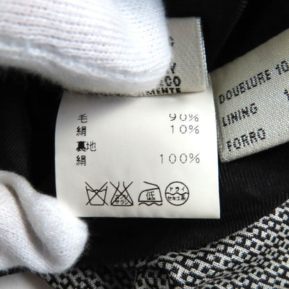 Hermes Vintage Wool Silk Blend Margiela Period H Pattern Pants Gray Black 34