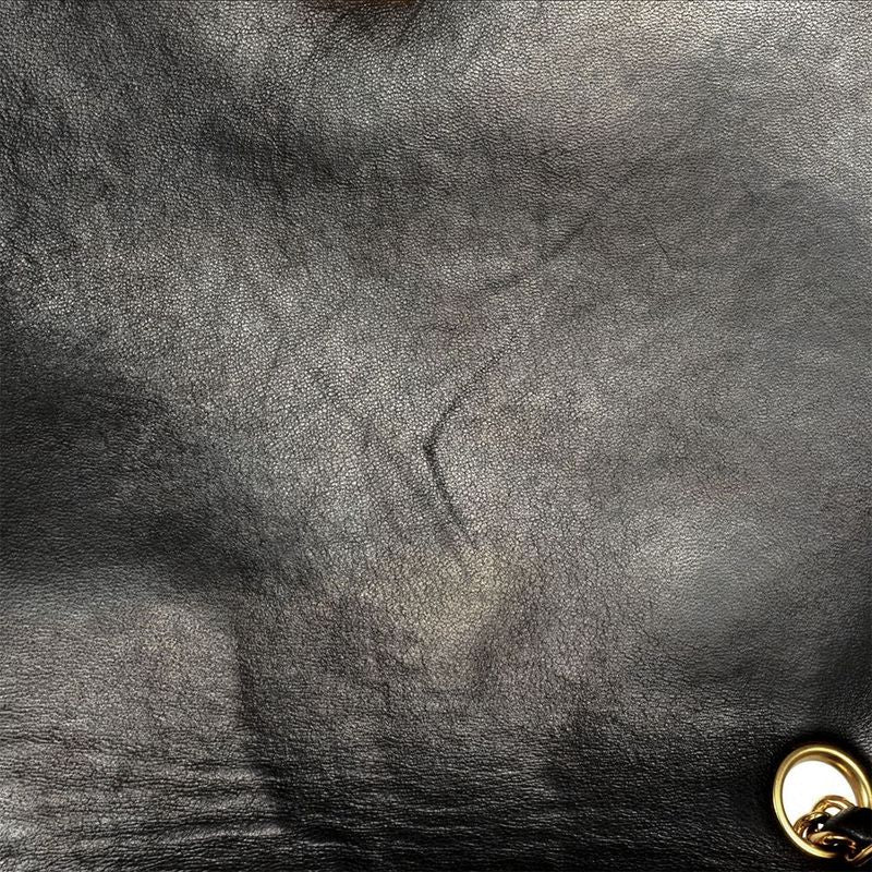 Chanel Diana 25 Shoulder Bag Lambskin A01165 Black Gold Hardware Coco Mark Women