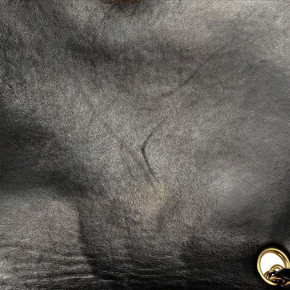 Chanel Diana 25 Shoulder Bag Lambskin A01165 Black Gold Hardware Coco Mark Women