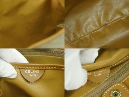 Authentic Celine Macadam Shoulder Bag Tote Bag PVC Beige Macadam Bag Pre-owned
