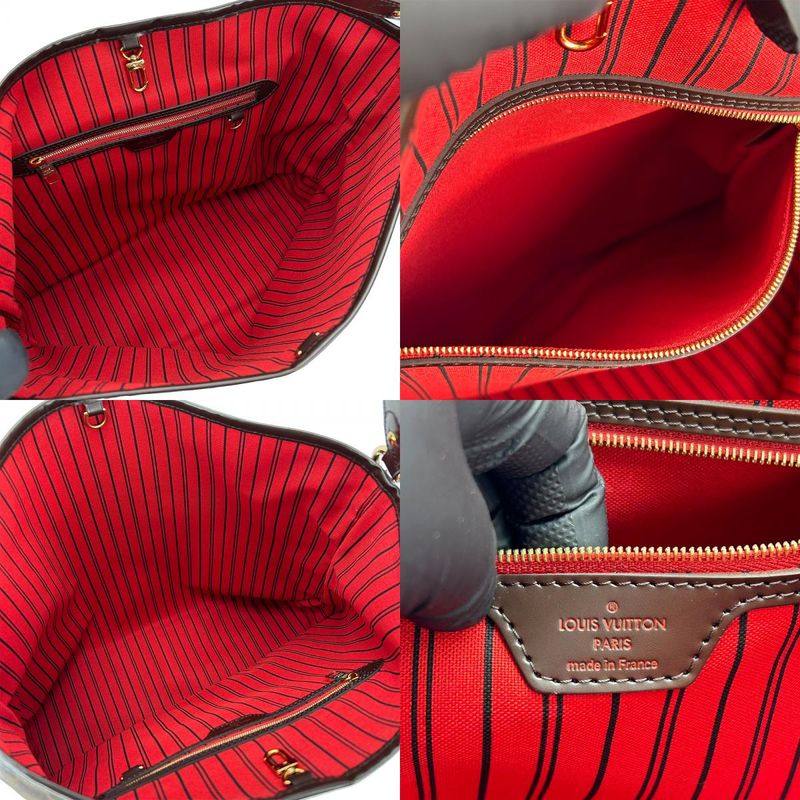 Louis Vuitton Shoulder Bag Delightful PM N41459 Damier Ebène Brown Gold