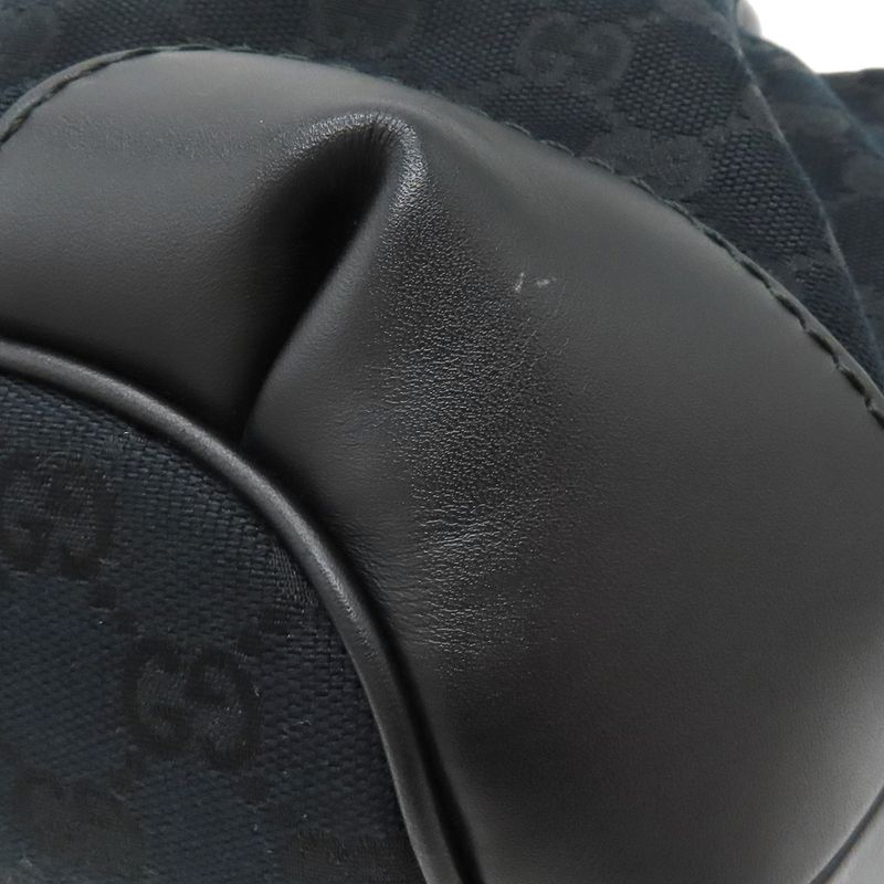 Gucci 2way Bag Sookie 2way GG Canvas Black Gold Hardware Black Shoulder Handbag