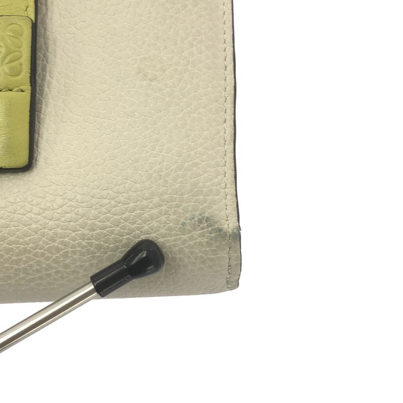 Loewe - SGC Compact ZIP Wallet Anagram Logo Leather Compact Wallet Purse - Off