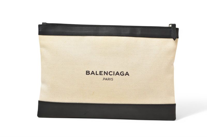 Balenciaga Clutch Bag Second Bag Balenciaga NAVY CLIP Navy Clip Pouch Canvas