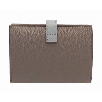 Celine Medium Strap Wallet Calfskin Pebble Glaze Mineral Blue Bicolor Wallet