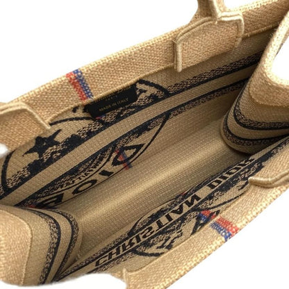 Christian Dior Handbag Book Tote Small M1265zriw Union Motif Embroidery Brown