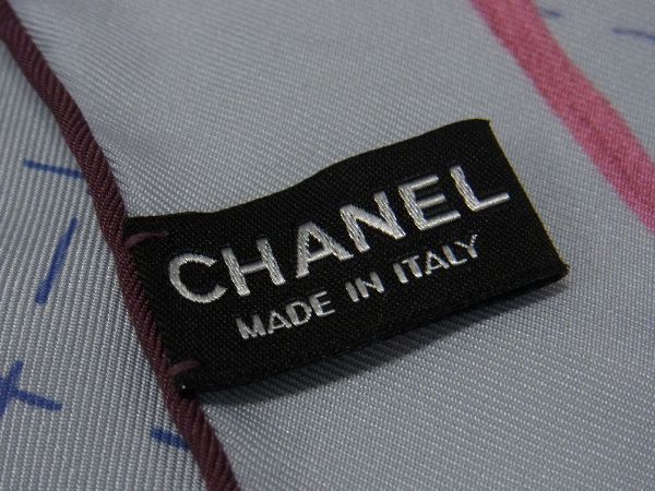 Chanel Coco Mark 100% Silk Flower Large Scarf Stole Shawl Women's Light Blue