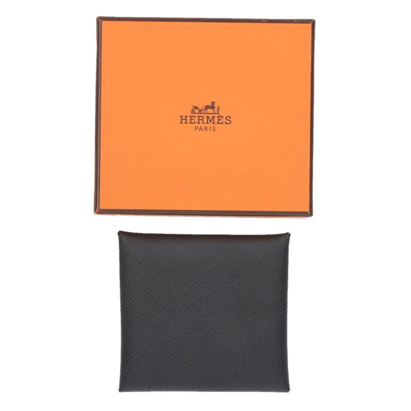 Hermes Bastia U Engraved Epson Leather Coin Case Men's