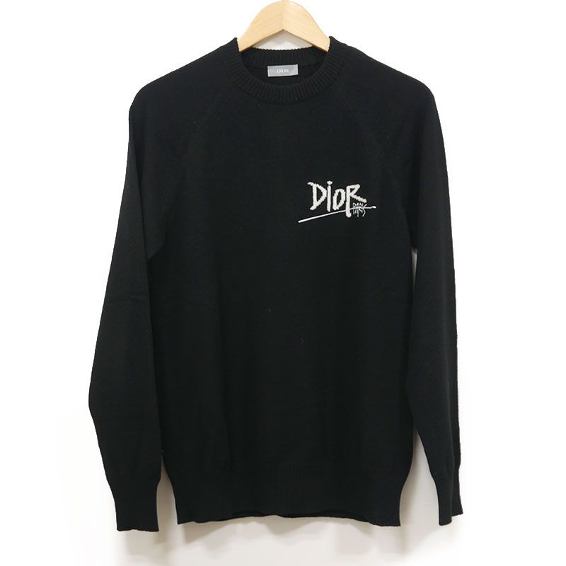 Dior Sean Stussy 20AW Cashmere Knit Size S Black