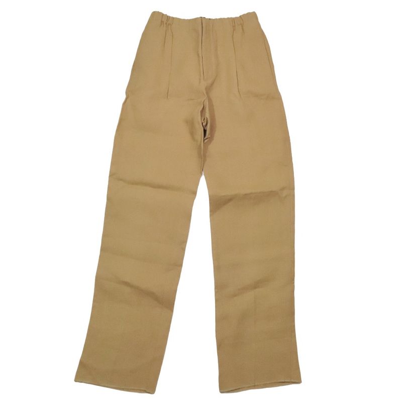 Unused 2023 Fendi Textile Paper Tuck Slacks Wide Straight Pants Bottoms 46