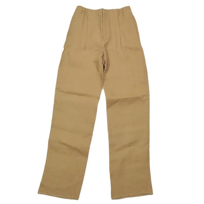 Unused 2023 Fendi Textile Paper Tuck Slacks Wide Straight Pants Bottoms 46