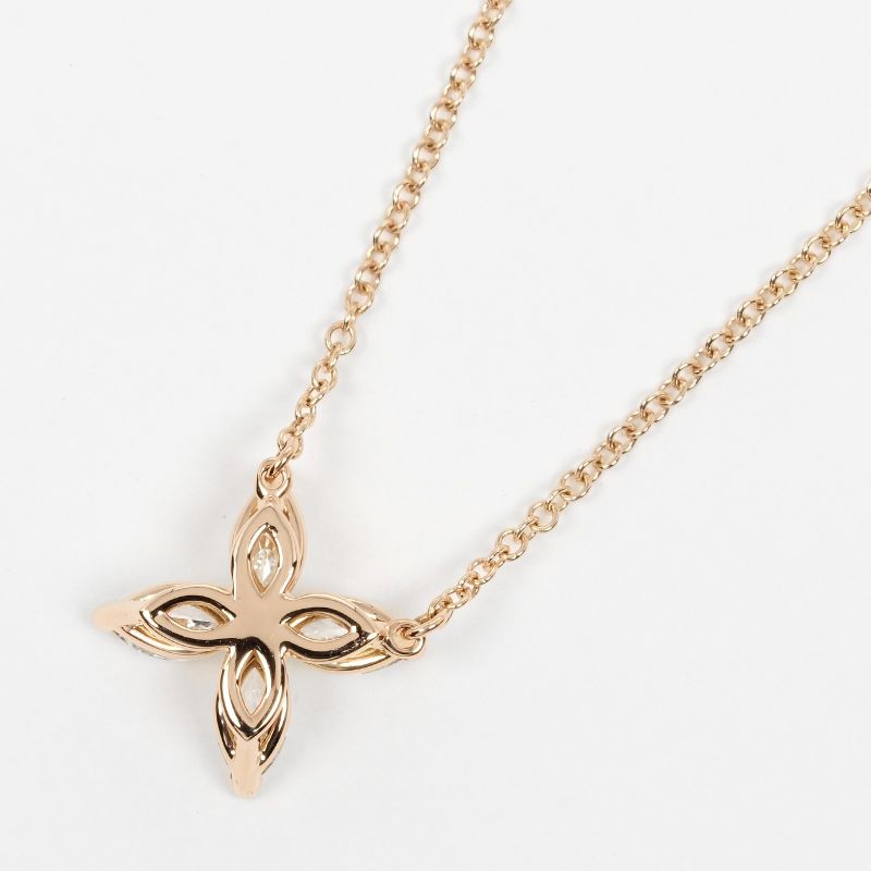 Tiffany & Co Victoria Medium 18K Pink Gold And Diamonds Ladies 2.21g Necklace