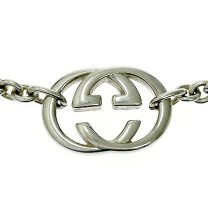 Gucci Silver Interlocking G Necklace 27.7g 925 Engraved 366825 Necklace