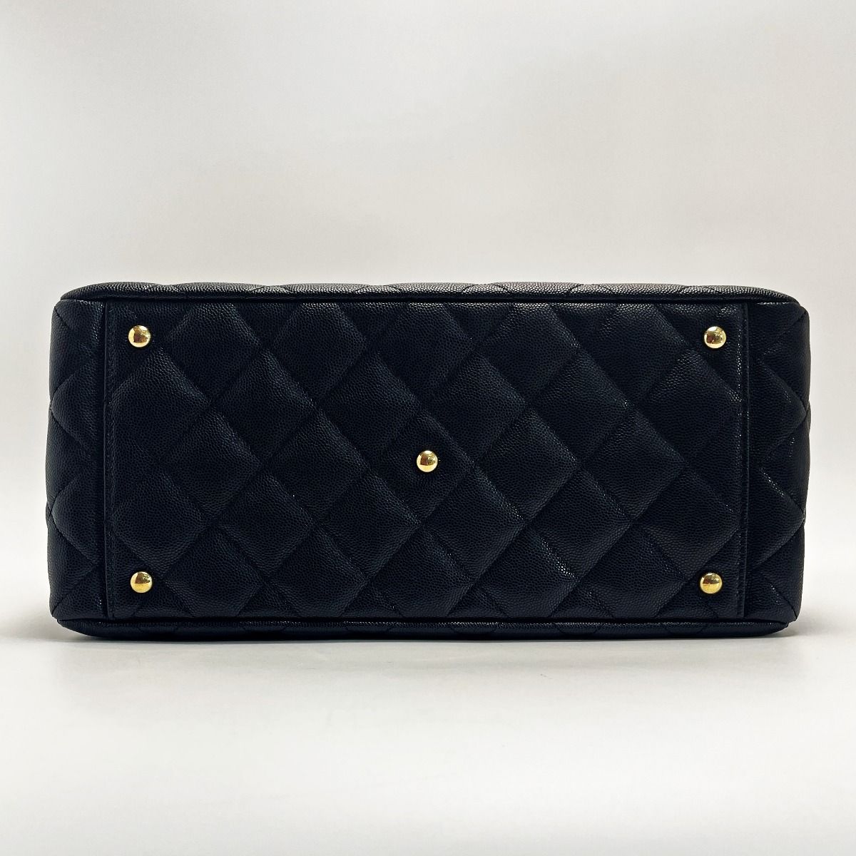 Chanel Matelasse As3634 Black Chain Tote Bag Caviar Skin Ladies Gold Hardware