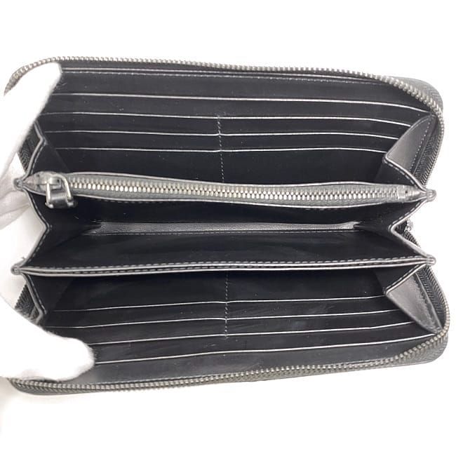 Prada Round Zipper Long Wallet F22959 Black NERO