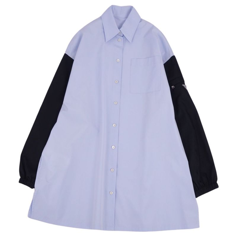 Prada Shirt Blouse Long Sleeve Long Sleeve Linylon