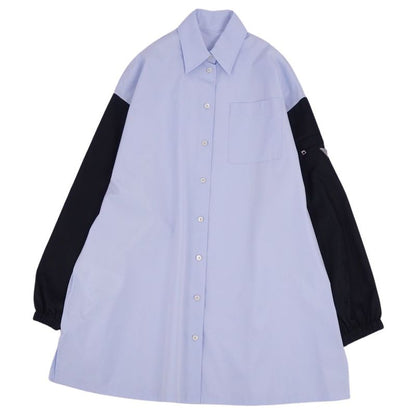 Prada Shirt Blouse Long Sleeve Long Sleeve Linylon