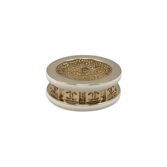 Chanel Ring Coco Mark Abc394 B24c No 13 Gold White Chanel