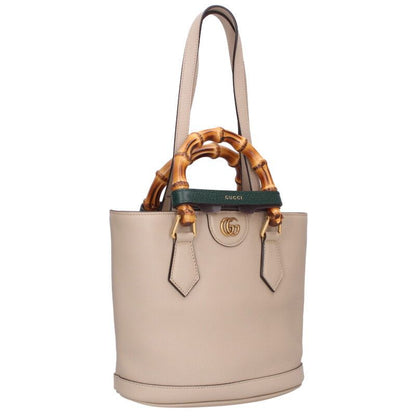 Gucci 750396 Diana Bamboo Leather 2WAY Handbag Women