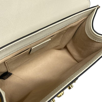 Gucci Shoulder Bag Padlock Small 409487 Beige Dark Brown And Ivory Chain