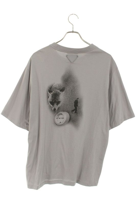 Prada 22SS Ujn822 Transfer Print T-shirt Men's XL