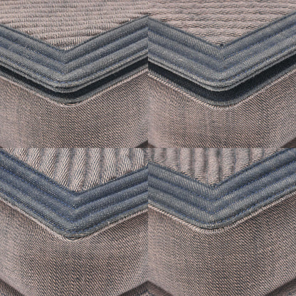 Chanel Boy Chanel V-stitched Chain Shoulder Denim Large Size Blue (silva