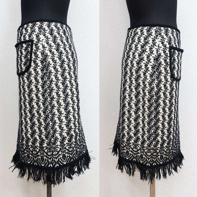 Chanel Skirt Black White Black White P24448v01744 Notation Size 04A