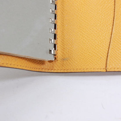 Hermes Agenda GM Leather Yellow And Brown Wallets And Accessories Silver