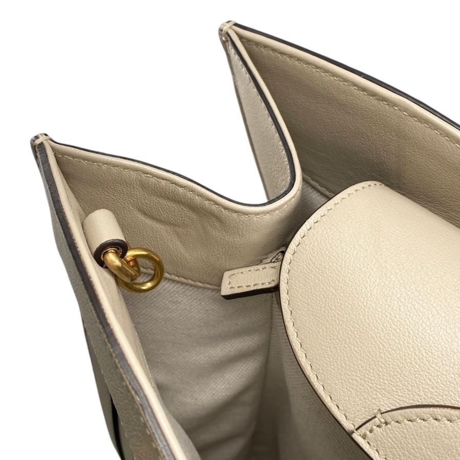 Gucci Tote Bag Diana Bamboo 655658 Leather Double G Beige Gold Hardware Gucci