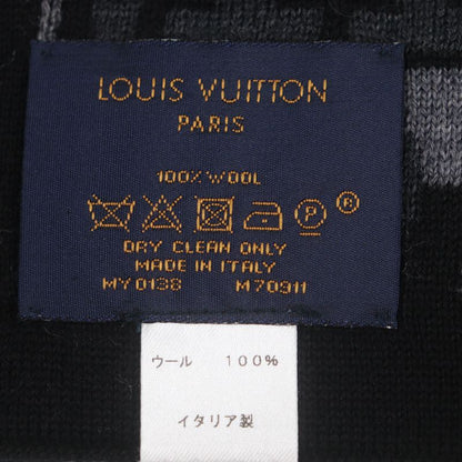 Louis Vuitton M70911 Echarpe LV Split 100% Wool Noir Black Gris Anthracite