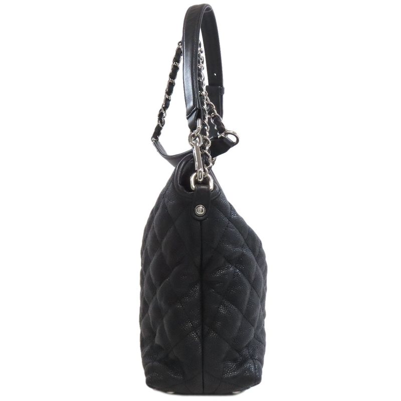 Chanel Matelasse Chain Shoulder Silver Hardware 2WAY Shoulder Bag Grained