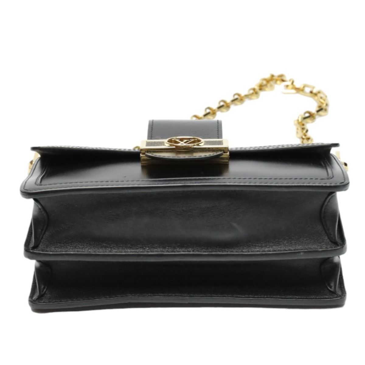 Louis Vuitton Lock Dauphine MM Chain Shoulder Bag Noir