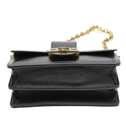 Louis Vuitton Lock Dauphine MM Chain Shoulder Bag Noir