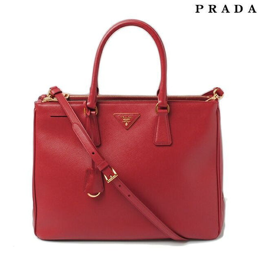 Prada Handbag Shoulder Bag Prada B1786t Saffiano Fuoco Red With 2 Way Strap