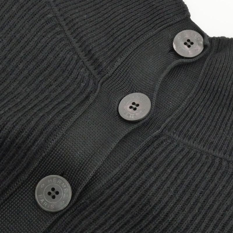 Hermes Micro Dress Do Re Bookle 36 BK Black Short Sleeve One Piece