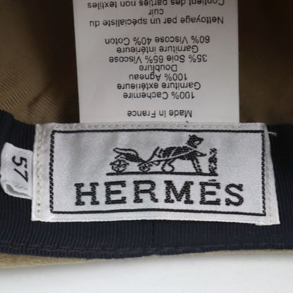 Hermes 100% Cashmere Sheepskin Leather Serie Button Leather Use H Logo All Over
