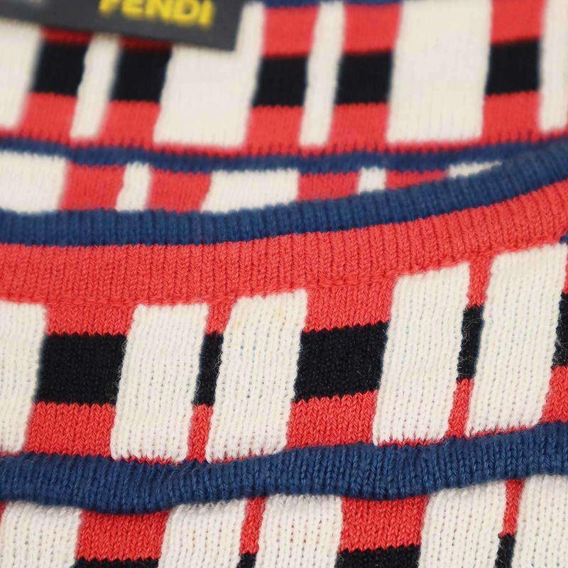 Fendi Block Knit Dress Fz9065 T4k Mix 40