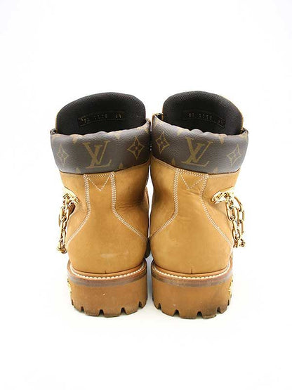 Louis Vuitton 19ss LV Creeper Line Ankle Leather Boots Brown 6 1 2