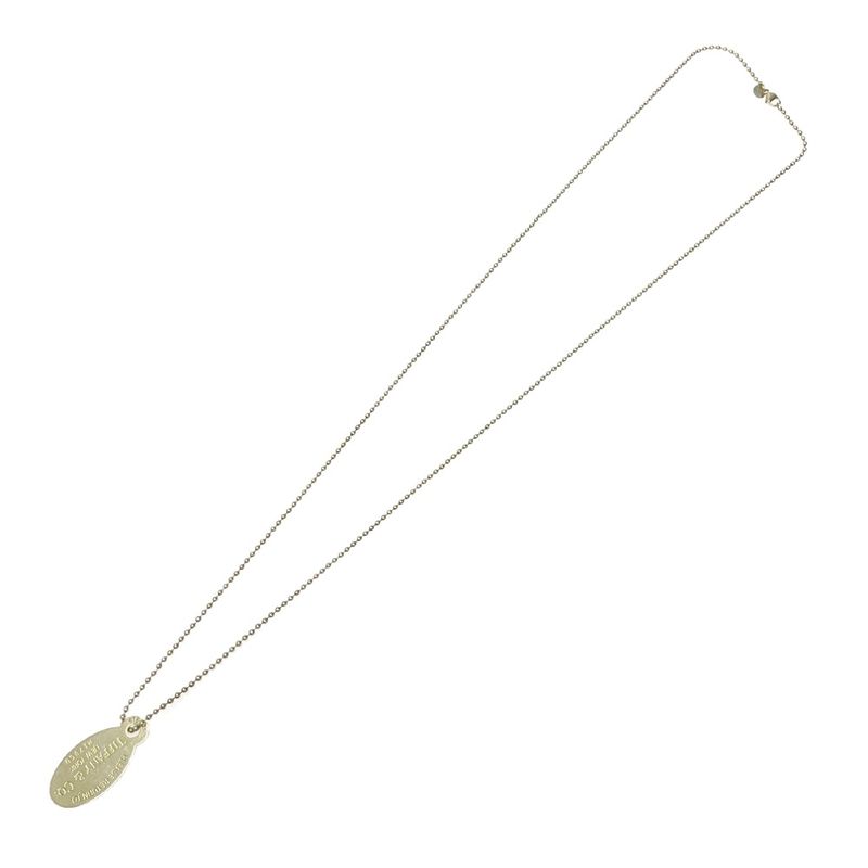 Tiffany & Co Tiffany & Co Silver Please Return to Plate Necklace 25.5g 925