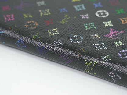 Authentic Louis Vuitton LV Zippy Wallet Monogram Multicolor Long Wallet Noir