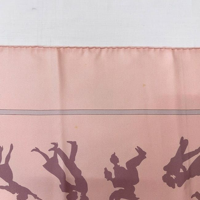 Hermes Scarf Carr 90 Ec21137 Pink Gray