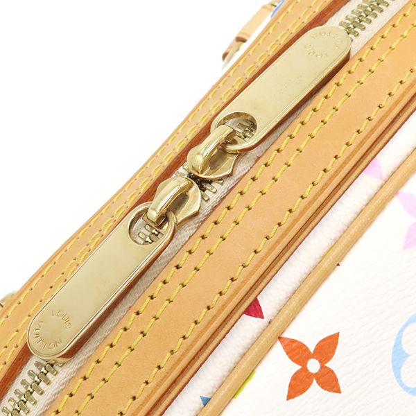 Louis Vuitton Handbag Priscilla Monogram Multicolor Bronze Gold Hardware White