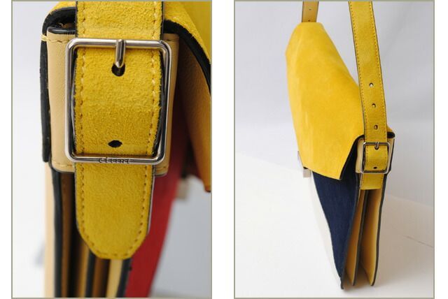 Celine Shoulder Bag Clutch Bag 2way Celine 171953 Yellow With Strap