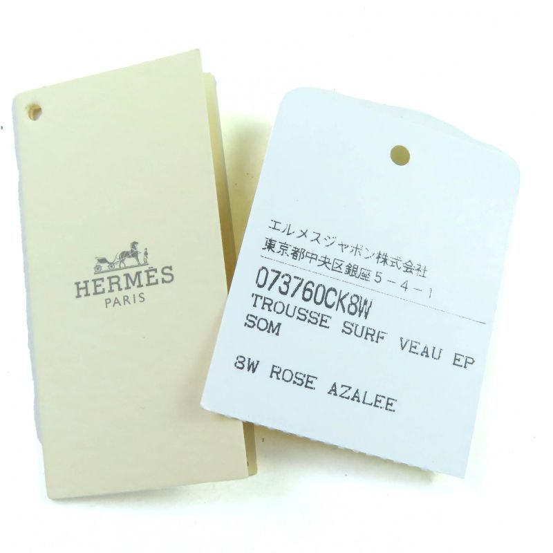 Hermes 073760ck8w Vaux-epson Rose Azalea Surf Motif Pencil Case Pencil Case