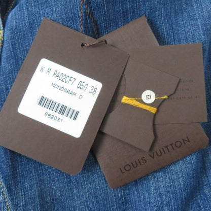 Louis Vuitton 100% Cotton Monogram Denim Pants Bottoms Indigo 38 Made In Italy